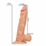 Realistik-Doku-21-cm-Titresimsiz-Damarli-Dildo-Penis-7235-