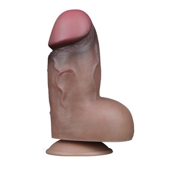 Çift Katmanlı Soft Cyber Skin 18 cm Kalın Dildo