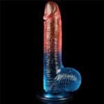 cift-renkli-vantuzlu-silikon-jel-dildo-penis