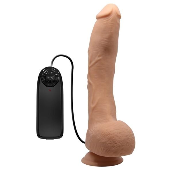 Gerçek Ten Dokusunda 27 cm Kalın Vibratör Penis