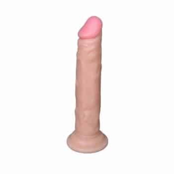 Testissiz Vantuzlu 18 cm Yumuşak Dildo Penis