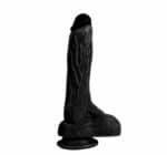 Vantuzlu 20 cm Realistik Damarlı Zenci Dildo Penis