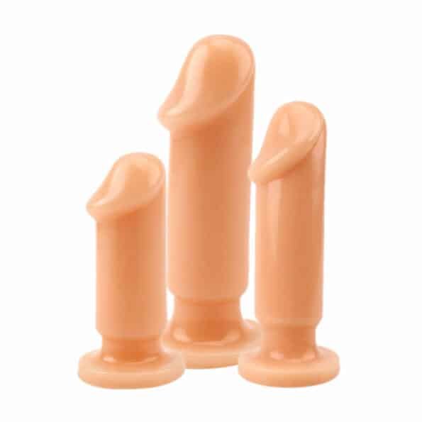 Penis Başlı Silikon Anal Plug Başlangıç Seti