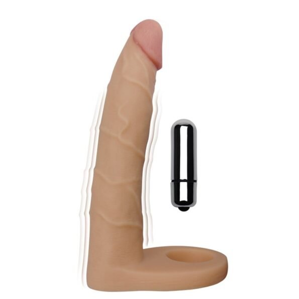 Penis Halkalı 17 cm Titreşimli İnce Anal Penis