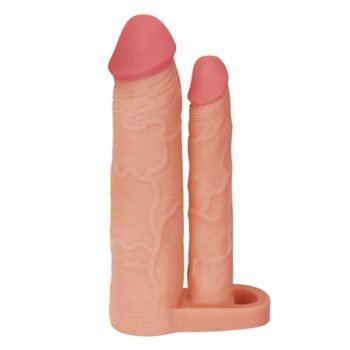 Uzatmalı Penis Kılıfı Çatal Dildo Penis